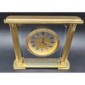 Howard Miller Quartz Battery‑Powered Clock 7.5" x 6.5" Desk or Mantel 1980s-90s